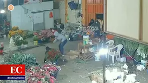 Joven intentó frustrar asalto a puesto de flores en Piura, pero terminó baleado. Foto y video: América Noticias 