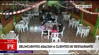 Piura: Delincuentes asaltan a clientes de restaurante en Paita