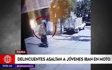Piura: Delincuentes asaltan a jóvenes que iban en moto - Noticias de mauricio-diez-canseco