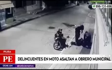Piura: delincuentes en moto asaltan a obrero municipal  - Noticias de deposito-municipal