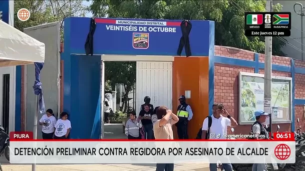 Piura: Detención preliminar contra regidora por asesinato de alcalde. Foto: América Noticias