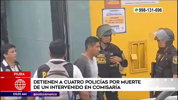 Policías implicados en muerte de detenido. Foto: América Noticias