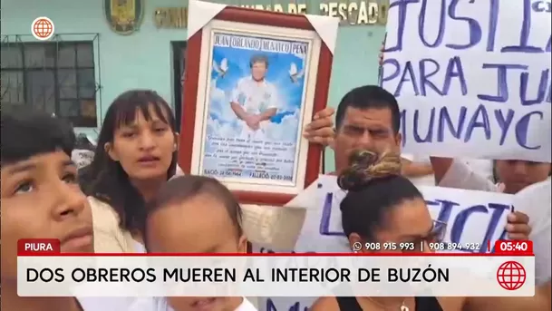 Piura: Dos obreros mueren asfixiados dentro de un buzón. Foto: América Noticias