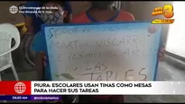 Alumnos del caserío La Rita en Piura.