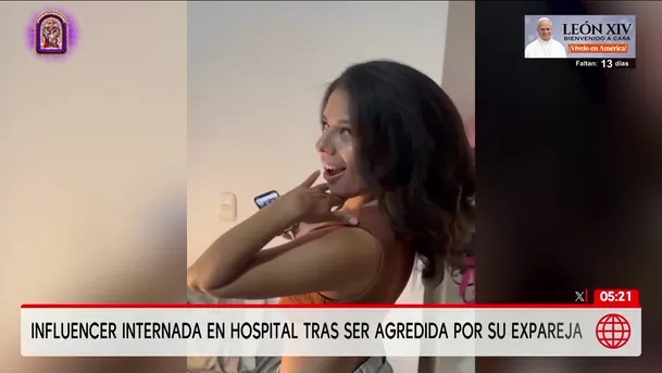 Influencer termina internada tras ser agredida por expareja en Piura. Foto: América Noticias