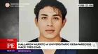 Piura: Joven universitario desaparecido fue hallado muerto en canal de regadío