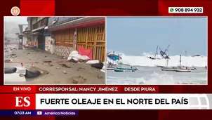 81 puertos marítimos fueron cerrados por fuerte oleaje. Foto y video: América TV