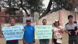 Padres de familia exigen a las autoridades celeridad en la reconstrucción del colegio. / Video: Canal N