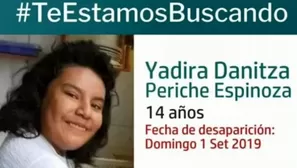 Para información sobre paradero de Yadira Periche, llamar al: 943 190 326. Foto: Canal N 