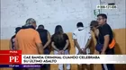 Piura: Policía capturó a banda cuando celebraba su último asalto