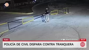 Un policía en Piura disparó contra una tranquera para salir de un condominio. Foto y video: América Noticias