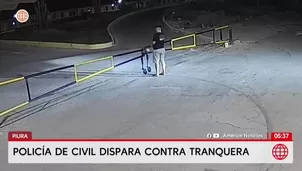 Un policía en Piura disparó contra una tranquera para salir de un condominio. Foto y video: América Noticias