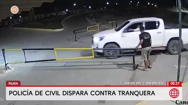 Un policía en Piura disparó contra una tranquera para salir de un condominio. Foto: América Noticias