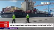 Piura: Policía incautó 100 kilos de droga en puerto de Paita