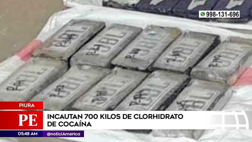 Piura: Policía incautó 700 kilos de clorhidrato de cocaína en Sullana