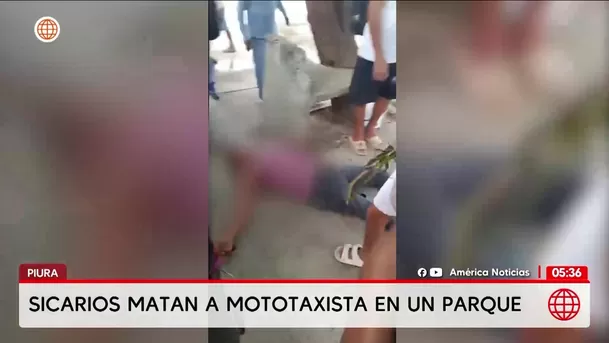 Piura: Sicarios matan a balazos a mototaxista en un parque. Foto: América Noticias