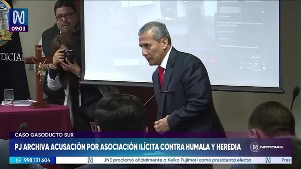 Poder Judicial archiva cargo de asociación ilícita contra Ollanta Humala. Foto: Canal N Poder Judicial archiva cargo de asociación ilícita contra Ollanta Humala. Foto: Canal N