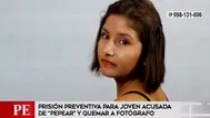 El PJ dicta prisión preventiva para joven acusada de quemar a fotógrafo