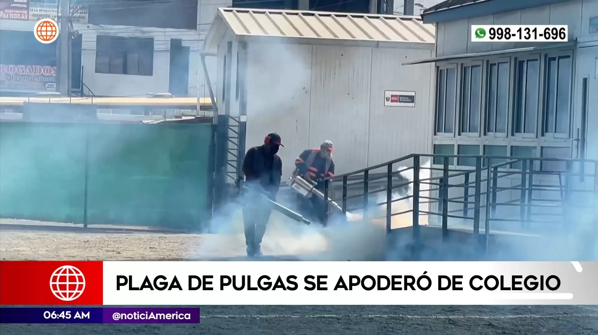 Fumigaciones continúan en el colegio | Imagen: América Noticias