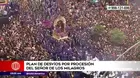 Plan de desvíos por procesión del Señor de los Milagros