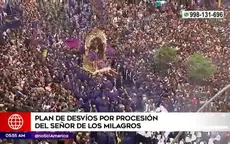 Plan de desvíos por procesión del Señor de los Milagros - Noticias de CONGRESO DE LA REPUBLICA