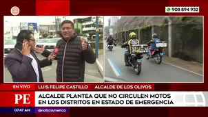 Alcalde de Los Olivos plantea que motos no circulen en estado de emergencia. Foto y video: América Noticias