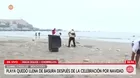 Playa Agua Dulce llena de basura tras celebraciones de Navidad