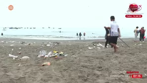 Playa La Herradura amaneció con más de 1 tonelada de basura/ América Noticias