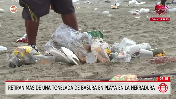 Retiran más de 1 tonelada de basura en La Herradura/ América Noticias