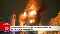 Incendio en la plaza San Martín.