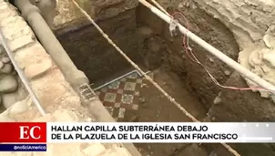 Arqueólogos encontraron restos de una capilla en la Plazuela San Francisco.