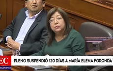 María Elena Foronda: Congreso suspendió 120 días a congresista - Noticias de hector-bonilla