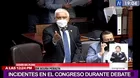 Pleno del Congreso: Se registraron incidentes durante sesión