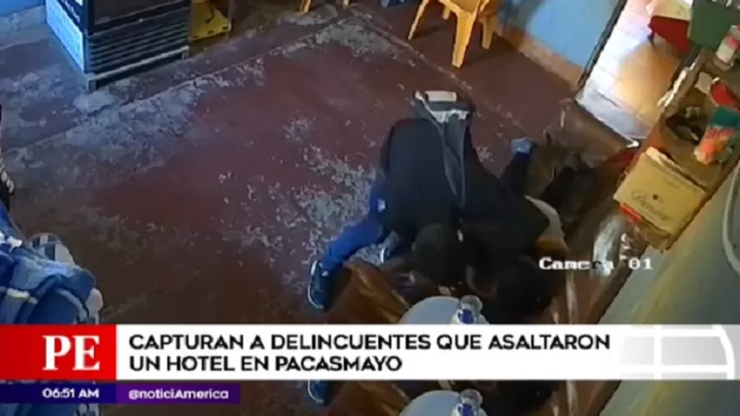 PNP capturó a dos sujetos que robaron en un hotel en Pacasmayo