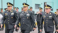 Oficiales de la Policía Nacional durante la ceremonia del Día del Policía en Retiro y homenaje a los veteranos de guerra y veteranos de la Pacificación Nacional. Foto: PNP. Video: Canal N