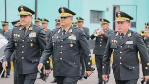 Oficiales de la Policía Nacional durante la ceremonia del Día del Policía en Retiro y homenaje a los veteranos de guerra y veteranos de la Pacificación Nacional. Foto: PNP. Video: Canal N