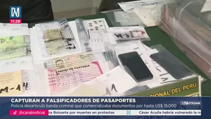 PNP desarticula banda que falsificaba pasaportes a peruanos y extranjeros