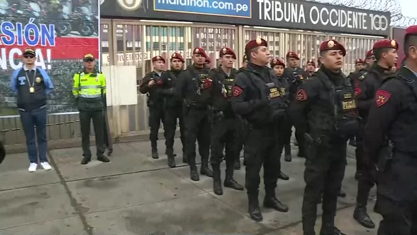 PNP despliega 1658 policías para clásico en el Monumental de Ate. Foto: Canal N