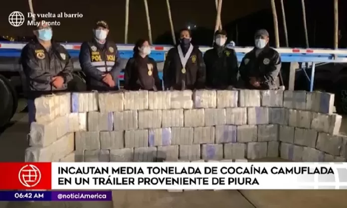 La PNP halló media tonelada de droga camuflada en un camión en Puente ...