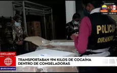 La PNP incautó 194 kilos de cocaína camuflada en congeladoras - Noticias de nana