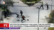 PNP y delincuentes se enfrentaron a balazos tras asalto en manada