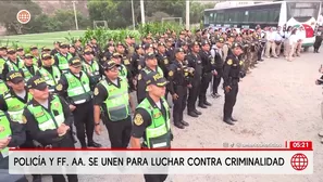 PNP y FF. AA. instalan base en empresa de transportes. Foto y video: América Noticias