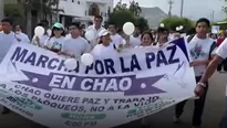 Marcha por la Paz en Chao / Fuente: Canal N