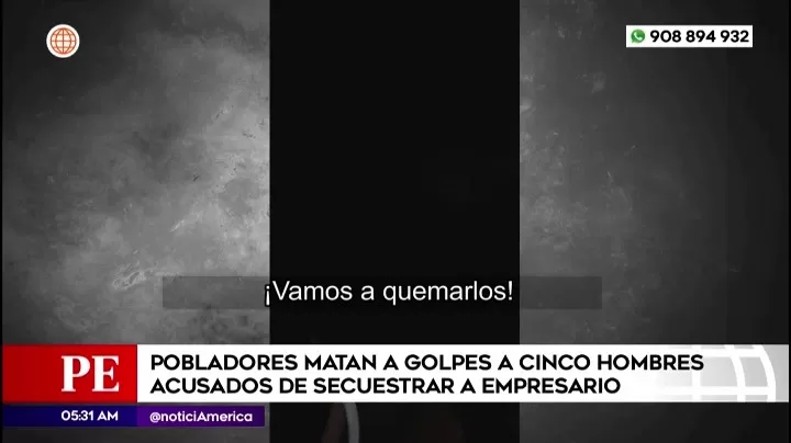 Pobladores matan a golpes a cinco hombres acusados de secuestrar a empresario en Áncash. Foto: América Noticias