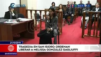 Melisa González Gagliuffi saldrá en libertad. América Noticias