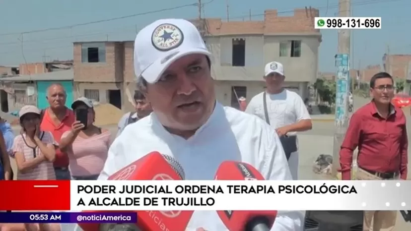 Poder Judicial ordenó terapia psicológica a alcalde de Trujillo
