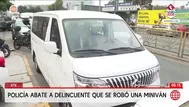 Policía abate a delincuente en Ate