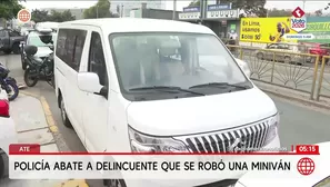 Policía abate a delincuente en Ate. Foto y video: América Noticias