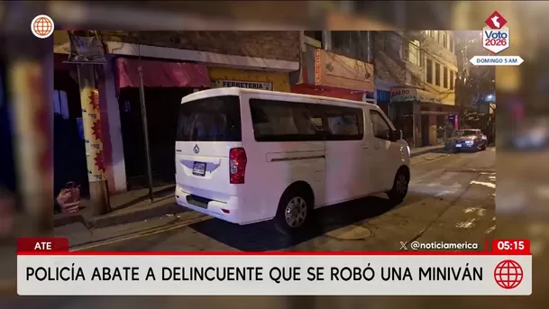 Policía abate a delincuente en Ate. Foto: América Noticias