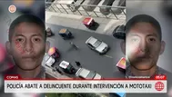 Policía abate a delincuente durante intervención en Comas